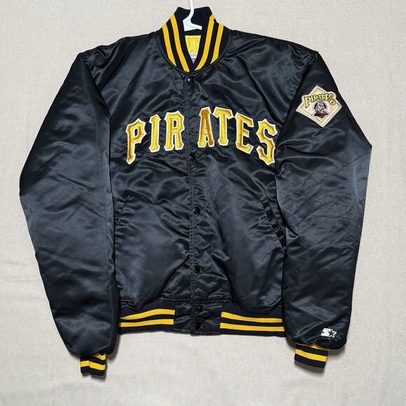 Starter Other - Vintage STARTER Diamond Pittsburgh Pirates Satin Bomber Jacket Official MLB Sz L